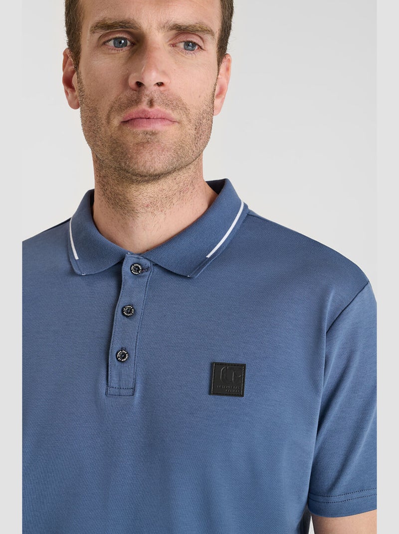 Polo OARON 'Le Temps Des Cerises' Bleu - Kiabi