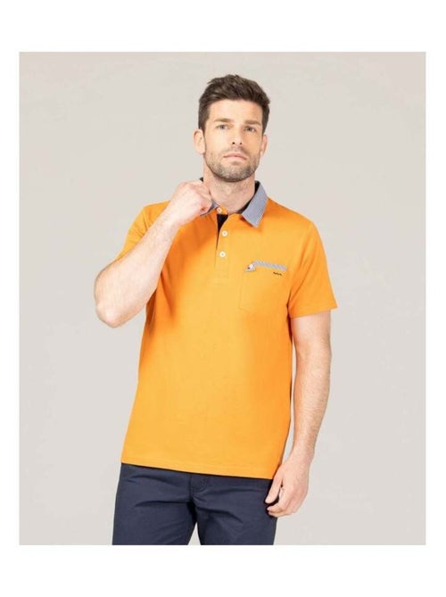 Polo orange clair Homme - Kiabi