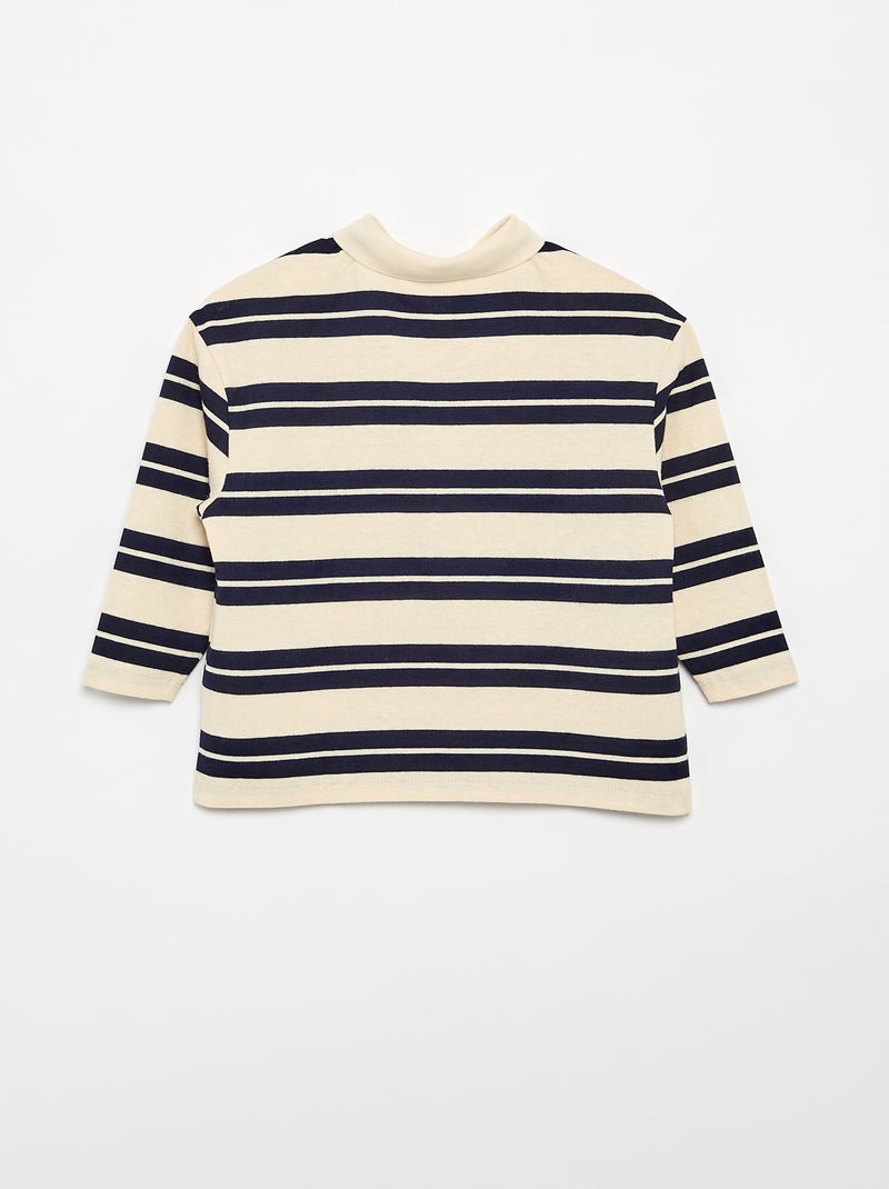 Polo oversize à rayures Bleu - Kiabi