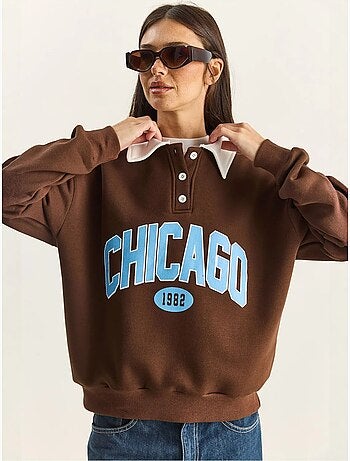 Polo oversize en maille de coton lucci