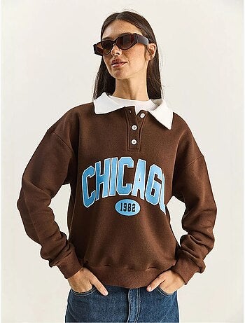 Polo oversize en maille de coton lucci