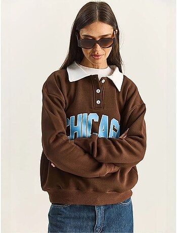 Polo oversize en maille de coton lucci