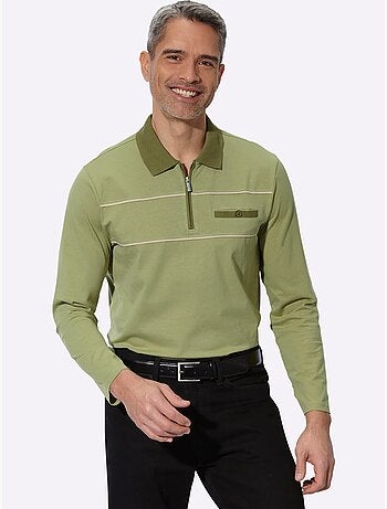 Polo passepoils contrastés tendance - taille standard - moda vilona