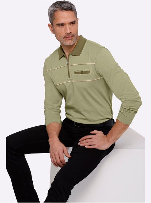 Polo Passepoils Contrastés Tendance - Taille Standard - Moda Vilona - Kiabi