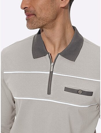 Polo passepoils contrastés tendance - taille standard - moda vilona