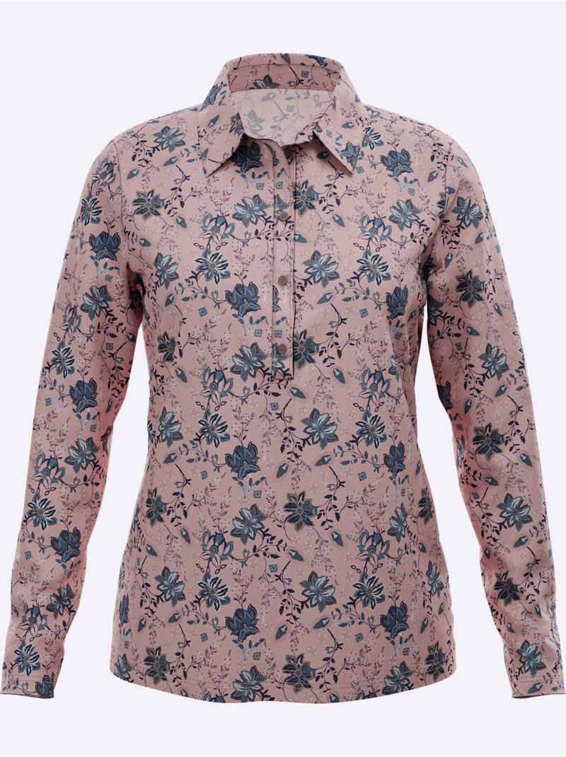 Polo Patte De Boutonnage Courte - Taille Standard - Moda Vilona Bleu Rose Bleu - Kiabi