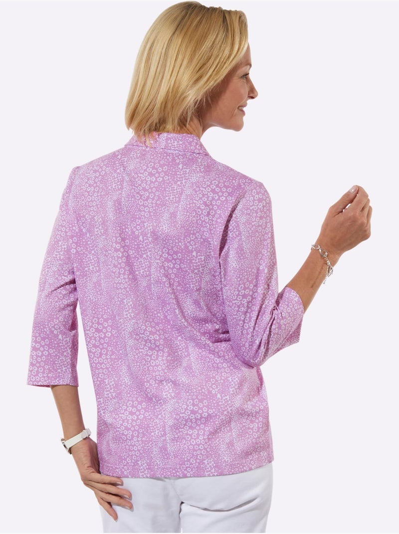 Polo Petites Pierres Brillantes Fantaisie - Taille Standard - Witt Blanc Rose - Kiabi