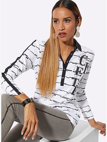 Polo pierres ornementales brillantes - taille standard - helline