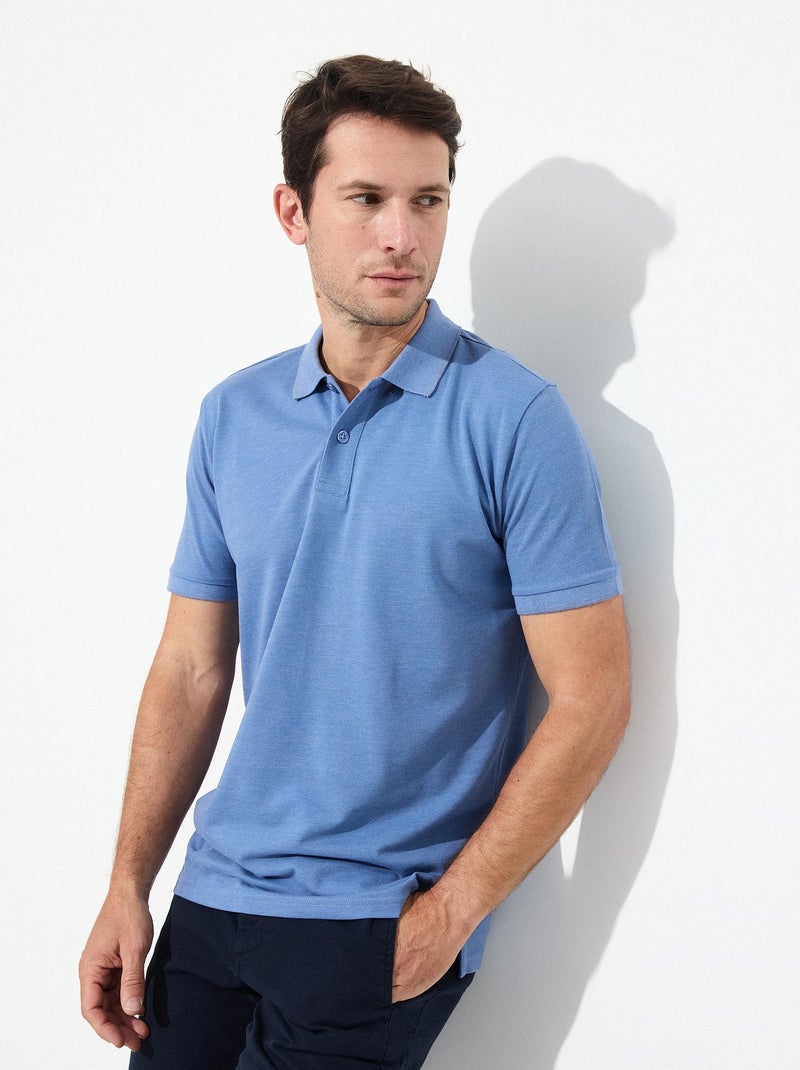 Polo piqué à manches courtes MO Fashion Bleu - Kiabi