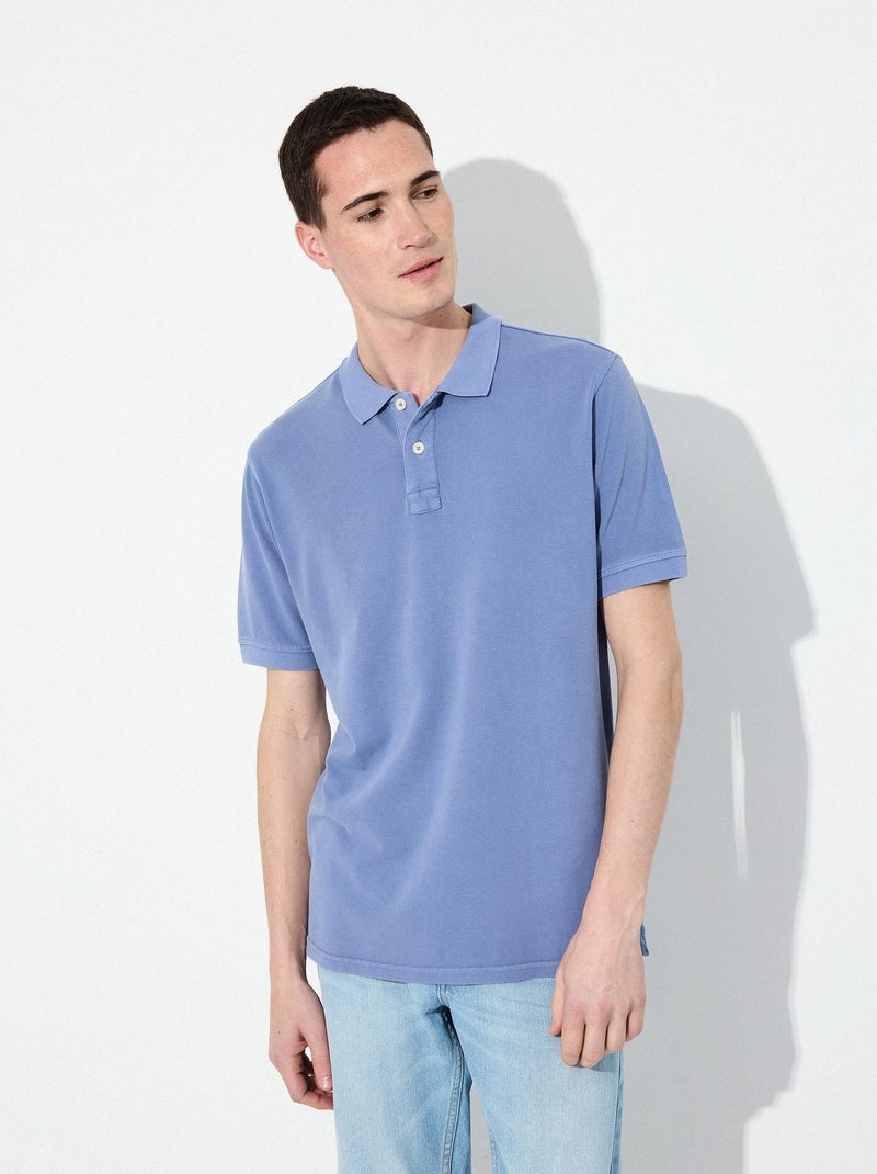 Polo piqué à manches courtes MO Fashion Bleu - Kiabi