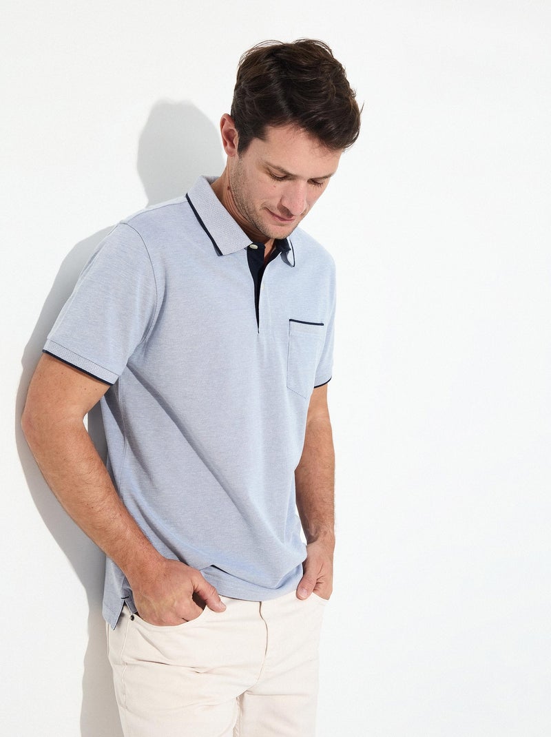 Polo piqué à manches courtes MO Fashion Bleu - Kiabi