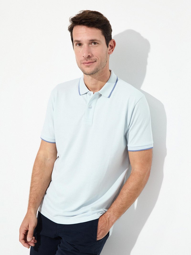 Polo piqué à manches courtes MO Fashion Bleu - Kiabi