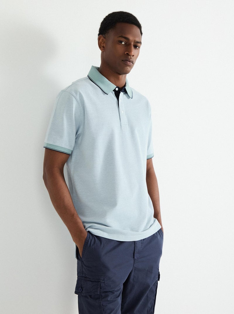 Polo piqué à manches courtes MO Fashion Bleu - Kiabi