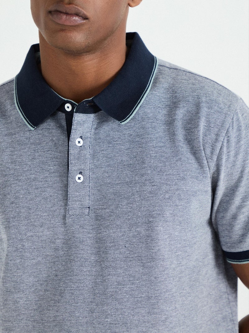 Polo piqué à manches courtes MO Fashion Bleu - Kiabi