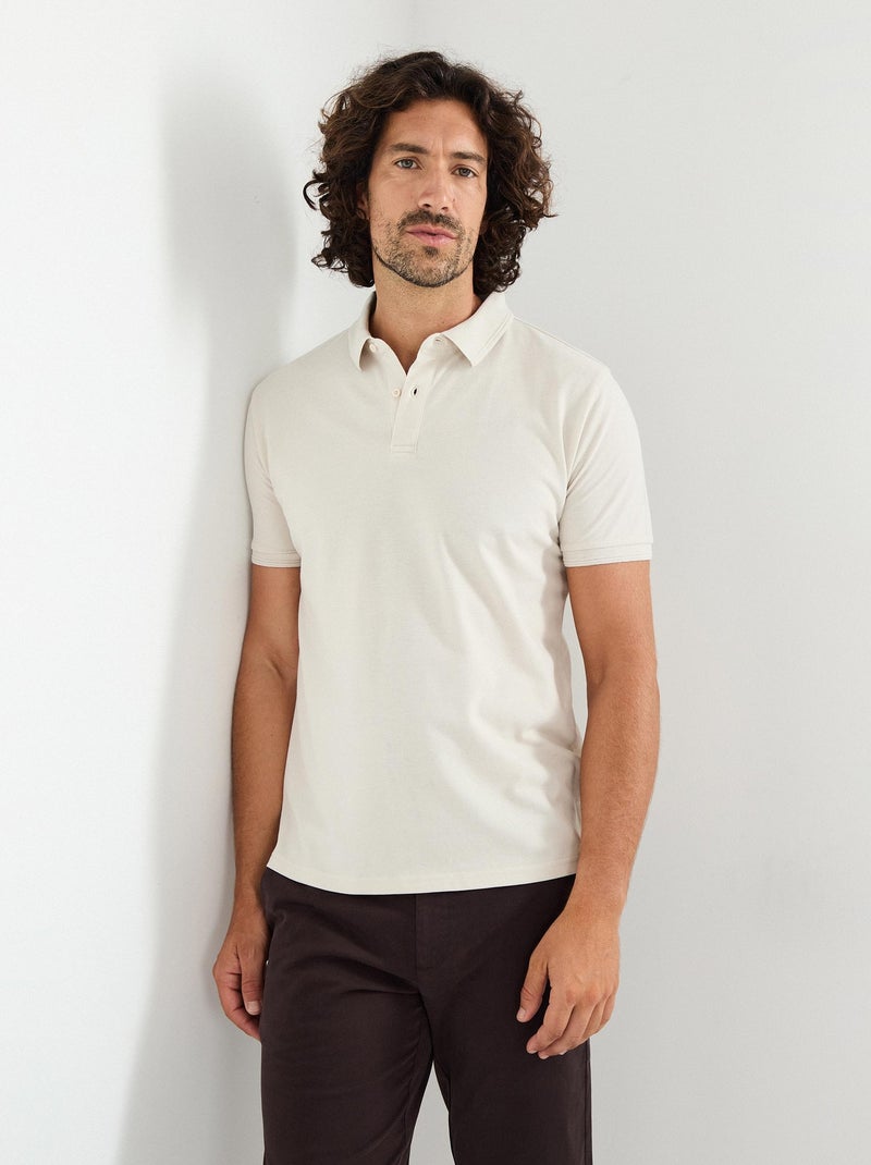 Polo piqué à manches courtes MO Fashion Gris - Kiabi