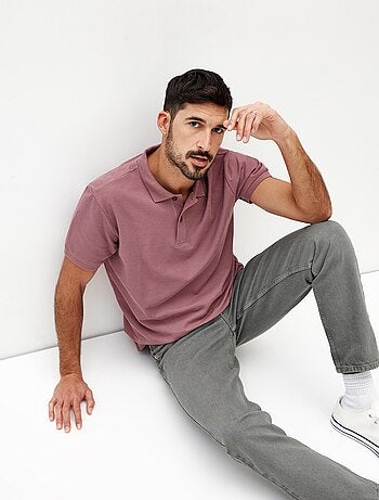 Polo piqué à manches courtes