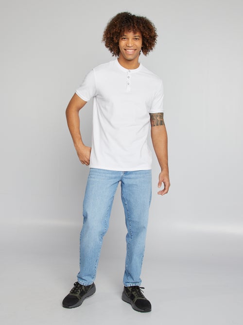 Polo piqué col mao - Kiabi