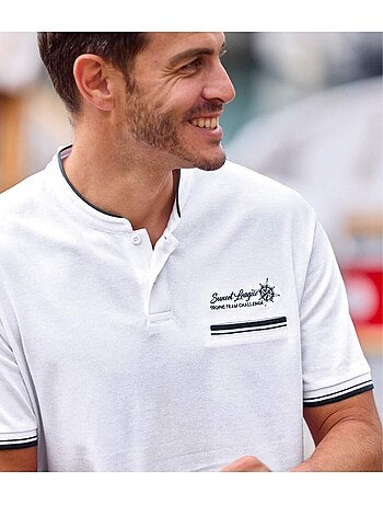 Polo piqué col officier - atlas for men