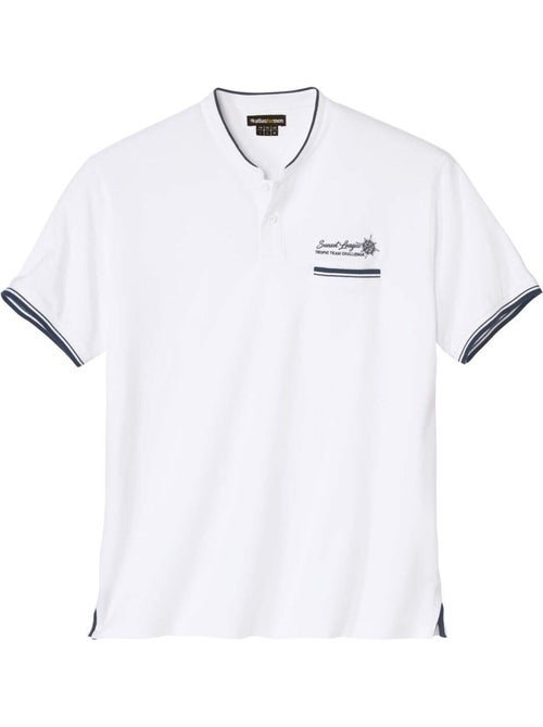 Polo Piqué Col Officier   - ATLAS FOR MEN - Kiabi