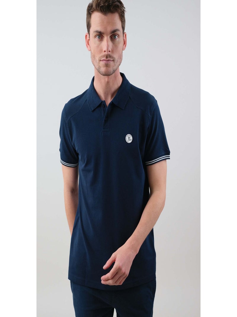 Polo piqué 'Deeluxe' Bleu marine - Kiabi