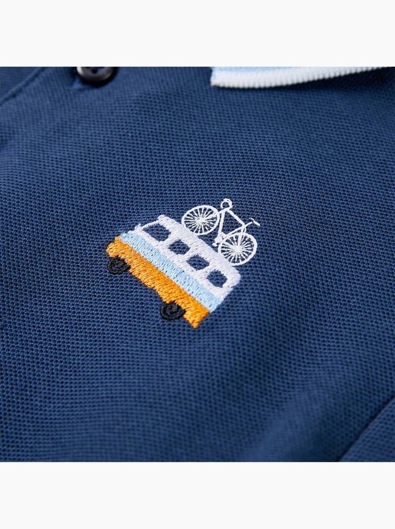 Polo Pour Enfants Coton - VidaXL Bleu - Kiabi