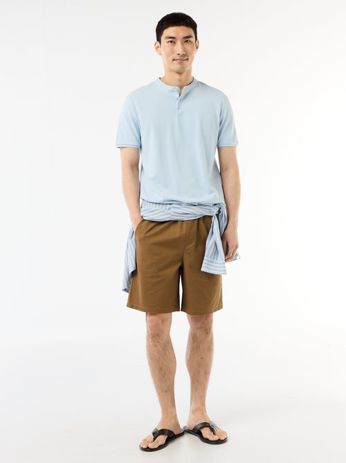 Polo pour homme en maille piquée avec col tunisien - Kiabi Polo pour homme en maille piquée avec col tunisien - Kiabi