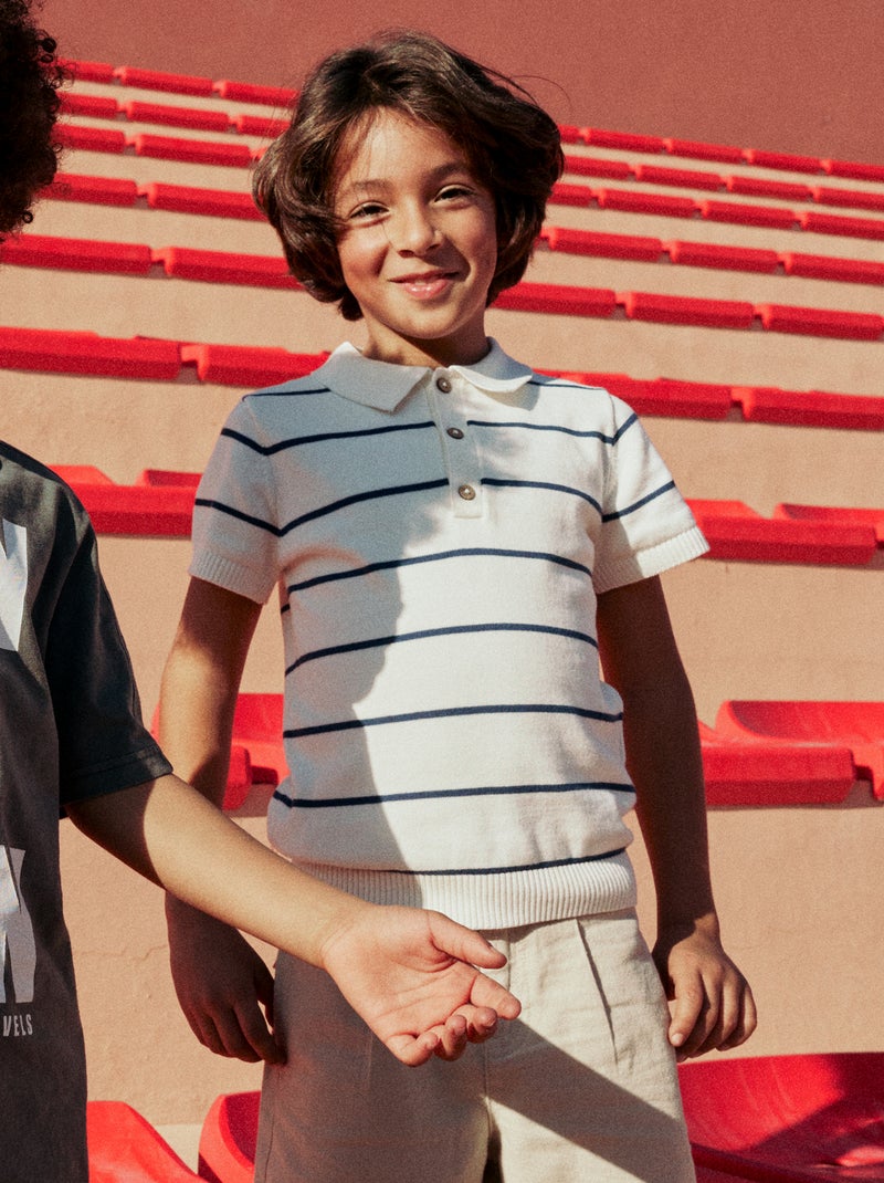 Polo pull Beige - Kiabi