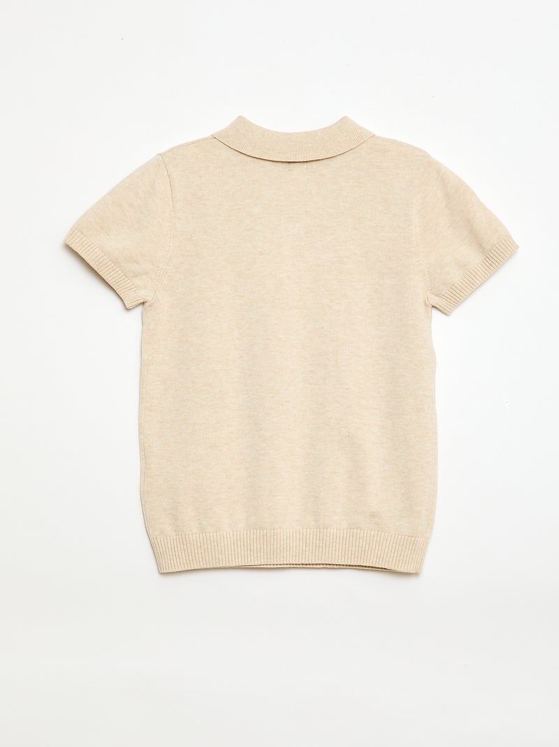 Polo pull Beige - Kiabi