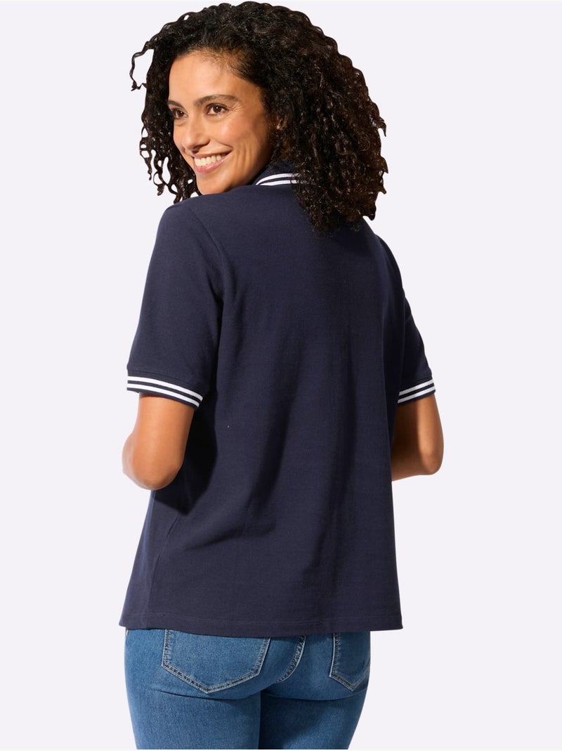 Polo Pur Coton - Taille Standard - Witt Bleu marine - Kiabi