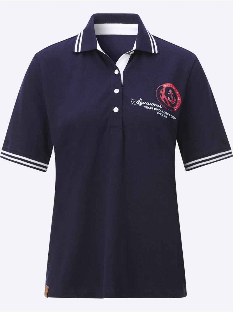 Polo Pur Coton - Taille Standard - Witt Bleu marine - Kiabi