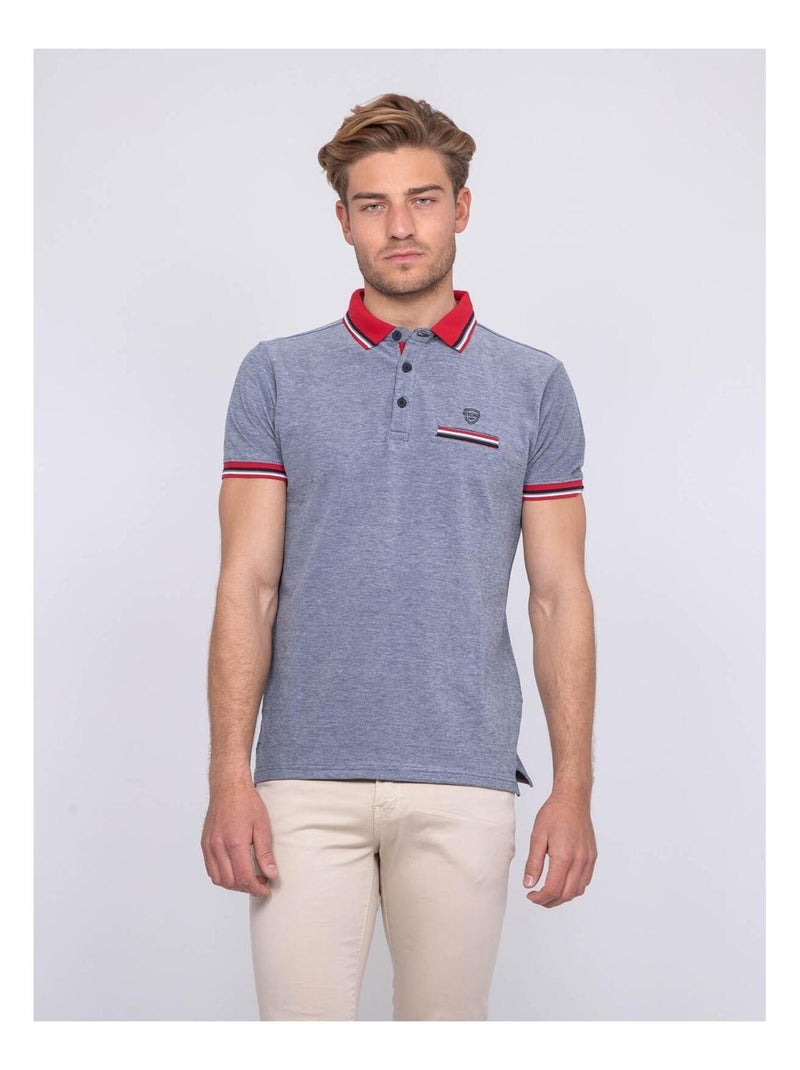 Polo pur coton PIONO Rouge - Kiabi