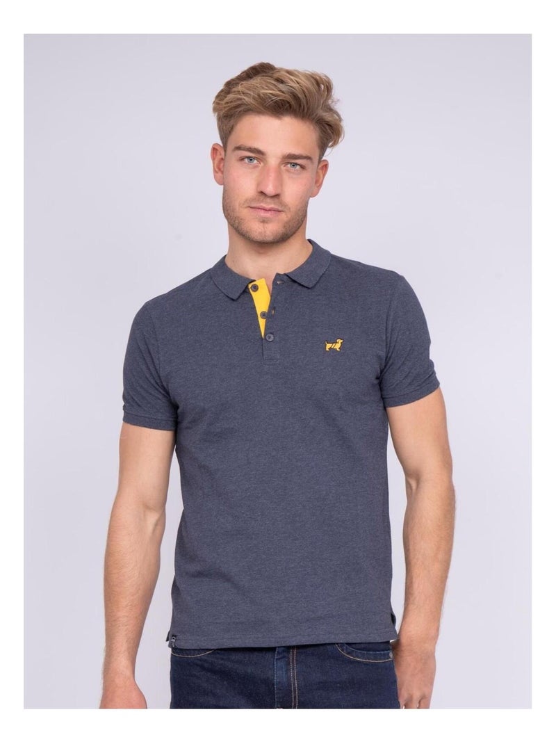 Polo pur coton PITAGOR Bleu gris - Kiabi