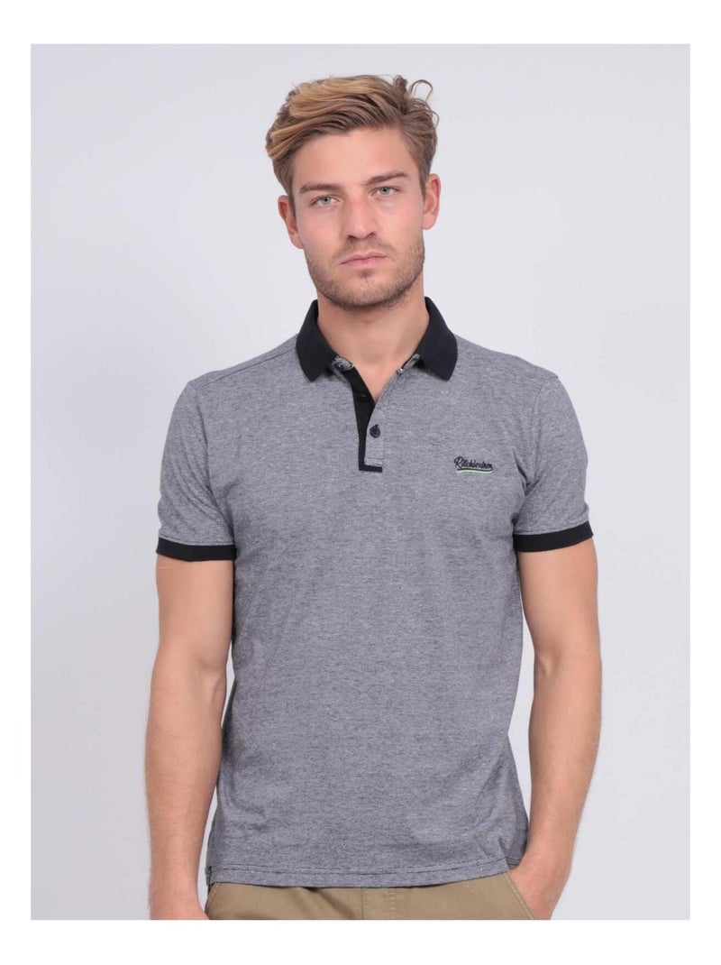 Polo pur coton POLLEY Bleu marine - Kiabi
