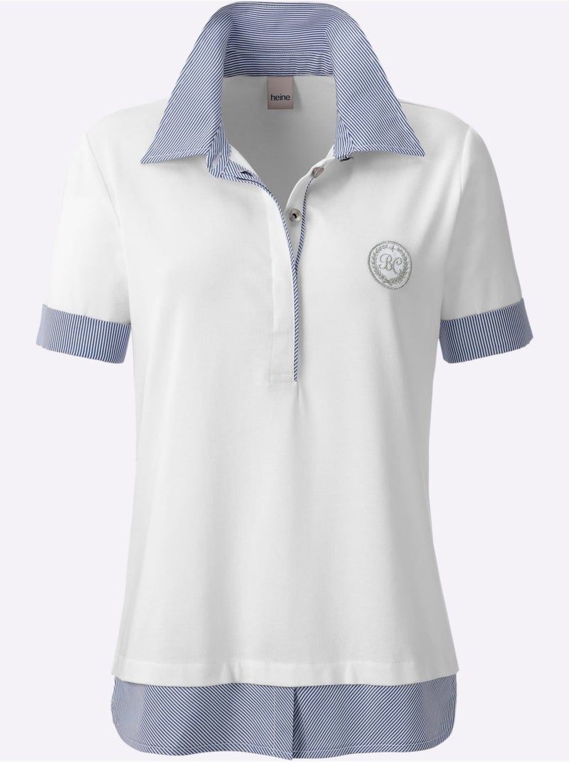 Polo Qualité Coton - Taille Standard - Helline Blanc - Kiabi