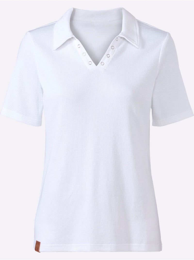 Polo Qualité Coton - Taille Standard - Witt Blanc - Kiabi