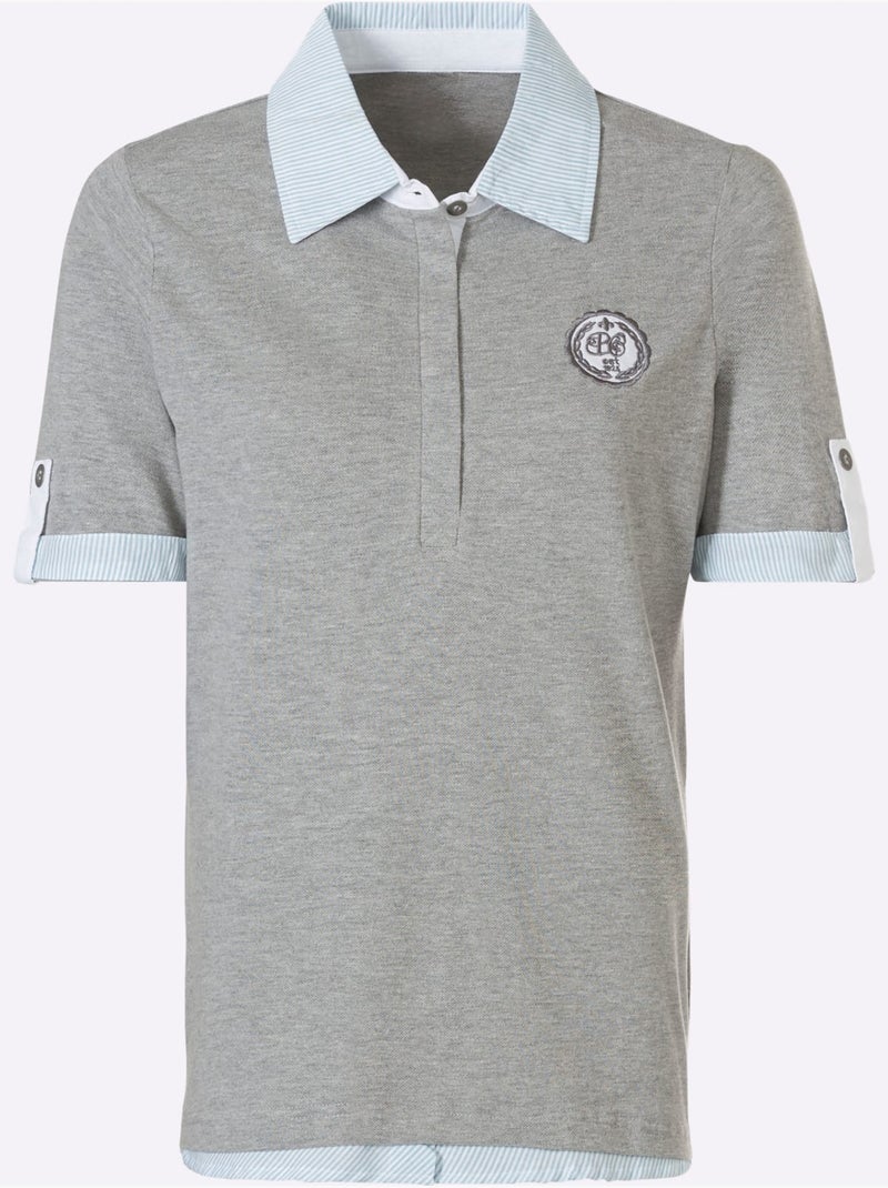 Polo Qualité Coton - Taille Standard - Witt Gris chiné - Kiabi