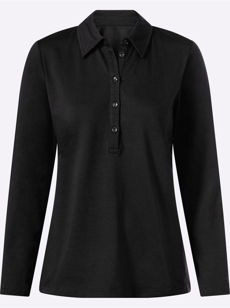 Polo qualité coton - taille standard - witt Noir - Kiabi