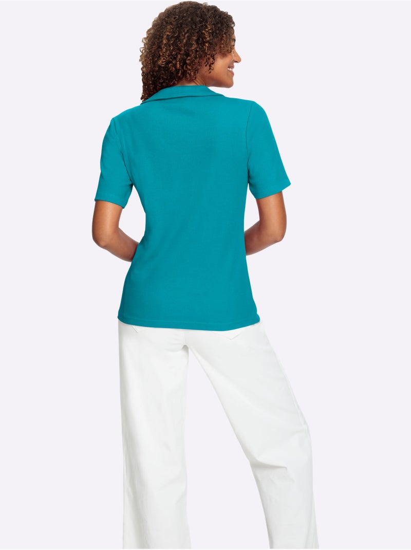Polo Qualité Coton - Taille Standard - Witt Turquoise - Kiabi