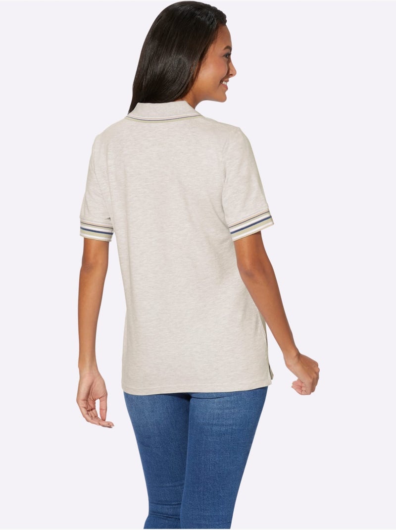 Polo Qualité Coton Doux Sur La Peau - Taille Standard - Witt Gris chiné - Kiabi