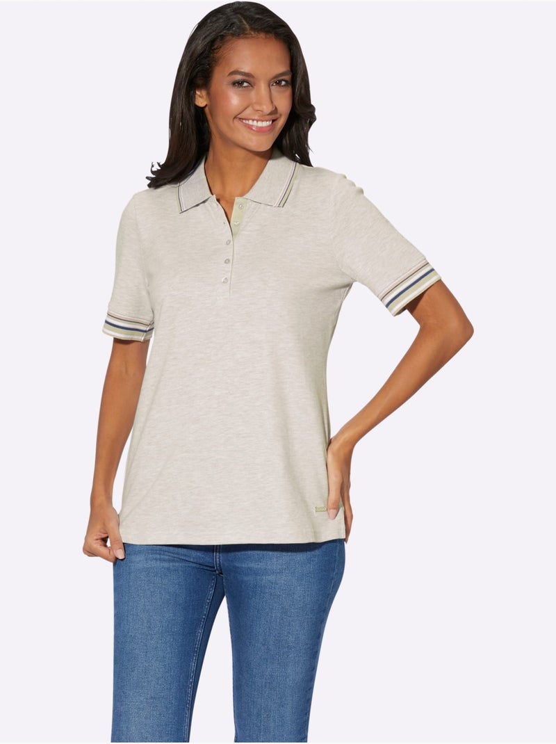 Polo Qualité Coton Doux Sur La Peau - Taille Standard - Witt Gris chiné - Kiabi
