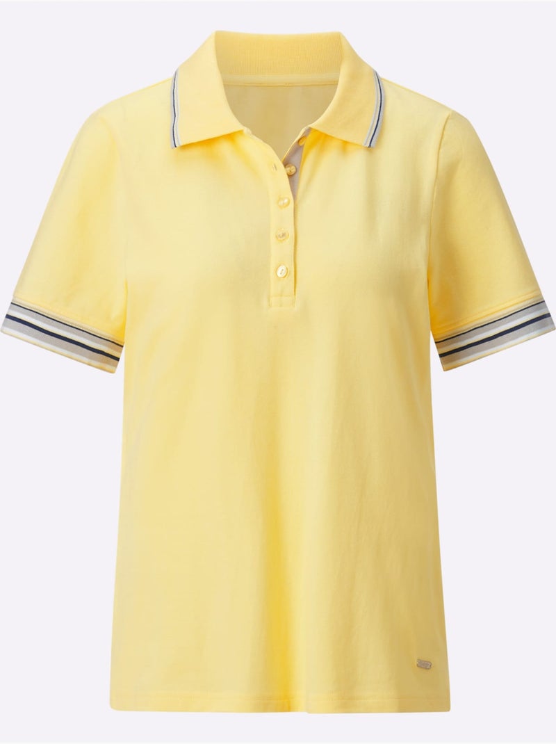 Polo Qualité Coton Doux Sur La Peau - Taille Standard - Witt Jaune citron - Kiabi