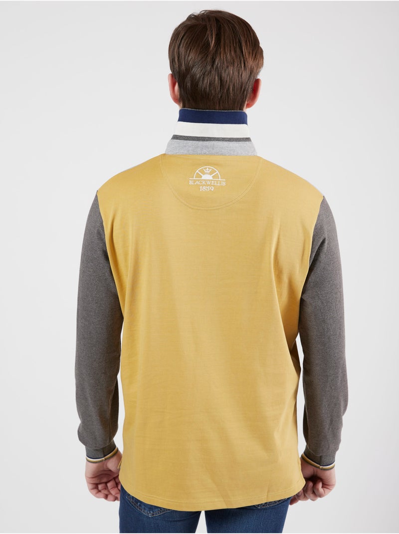 POLO RALLYE EXPERIENCE Gris Blanc Ocre - Kiabi