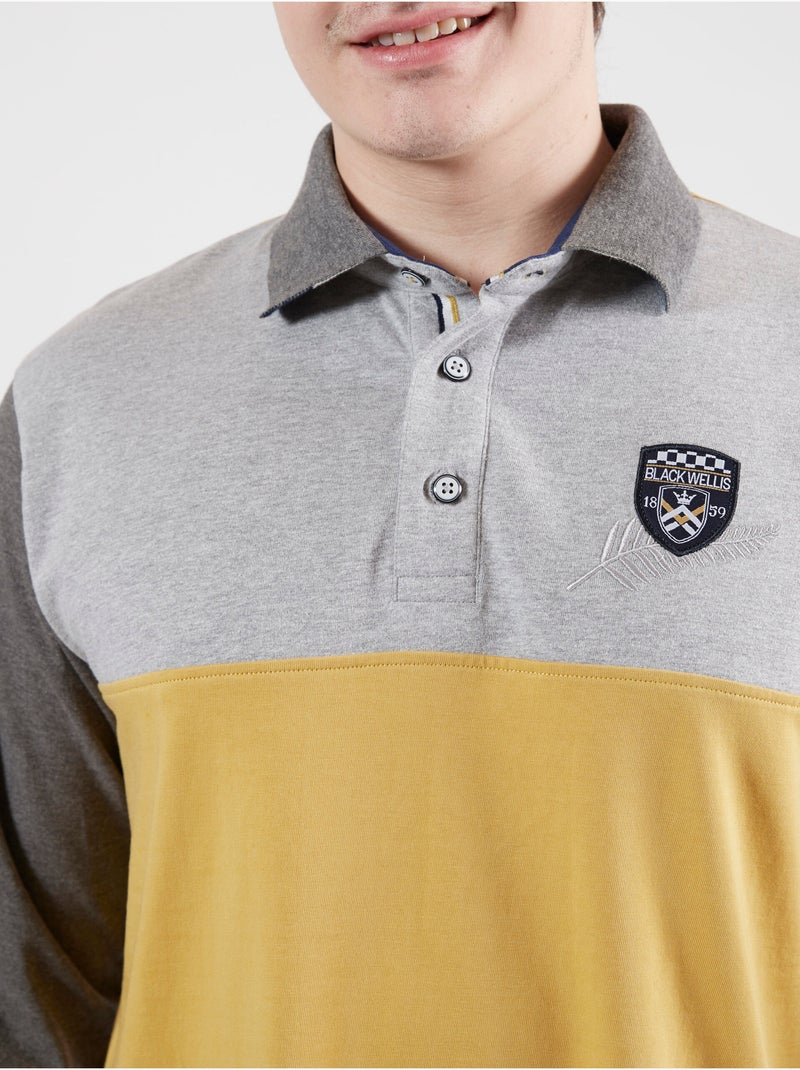 POLO RALLYE EXPERIENCE Gris Blanc Ocre - Kiabi