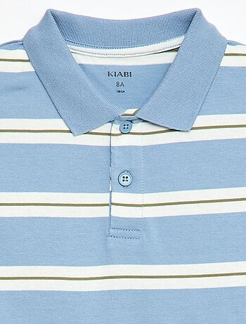 Polo rayé à manches courtes