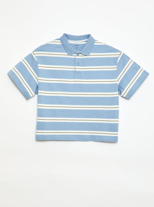 Polo rayé à manches courtes - Kiabi