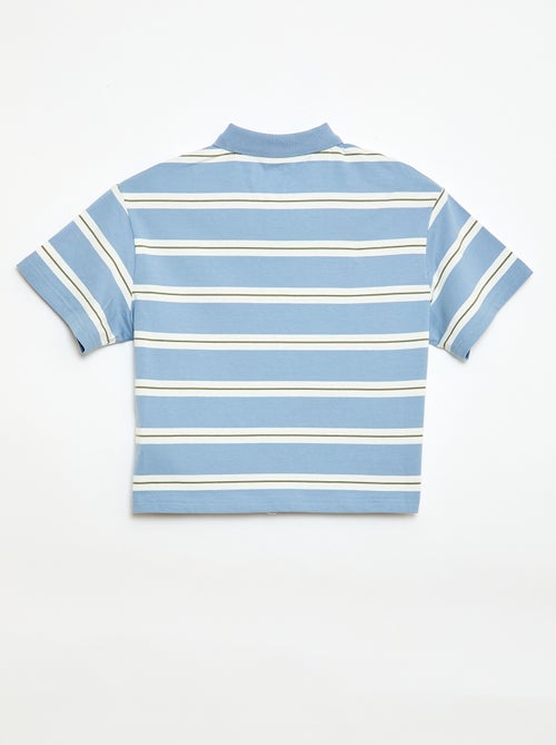 Polo rayé à manches courtes - Kiabi