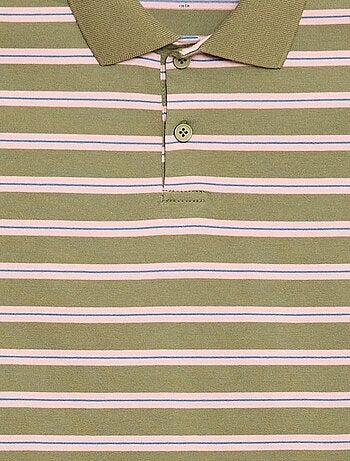 Polo rayé à manches courtes