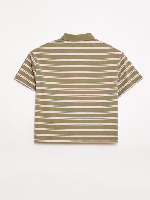 Polo rayé à manches courtes - Kiabi