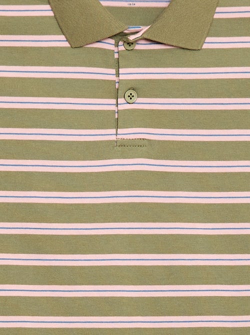 Polo rayé à manches courtes - Kiabi