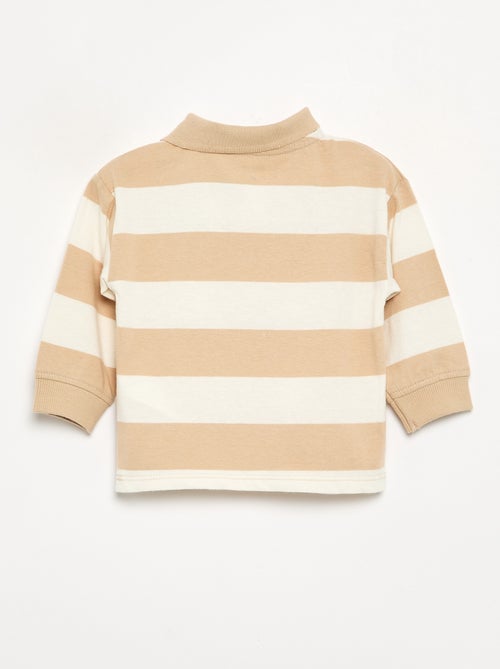 Polo rayé en jersey de coton - Kiabi